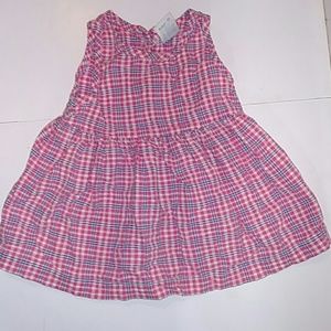 Oshkosh Bgosh plaid pink dress 18 months